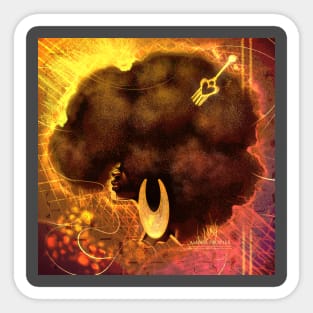 Afro Burst Sticker